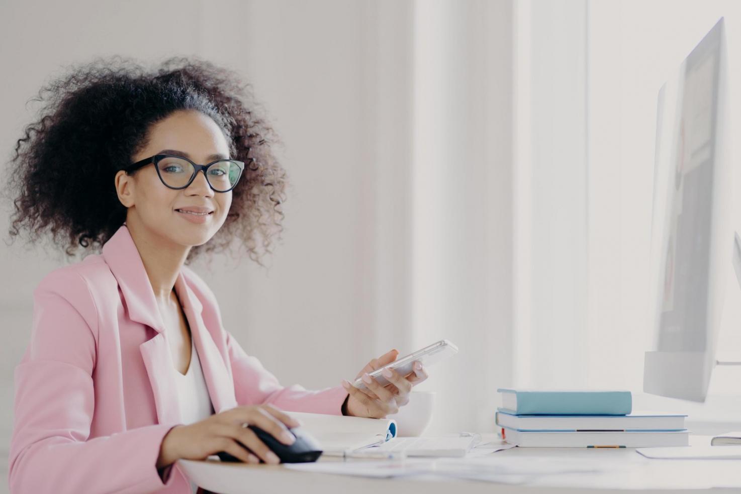 Person reviewing financial documents with a calm, focused expression